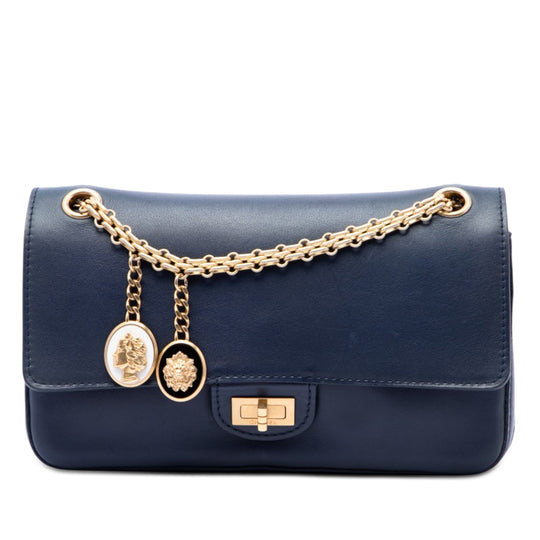 Chanel Reissue 2.55 Medallion 225 Blue Calfskin