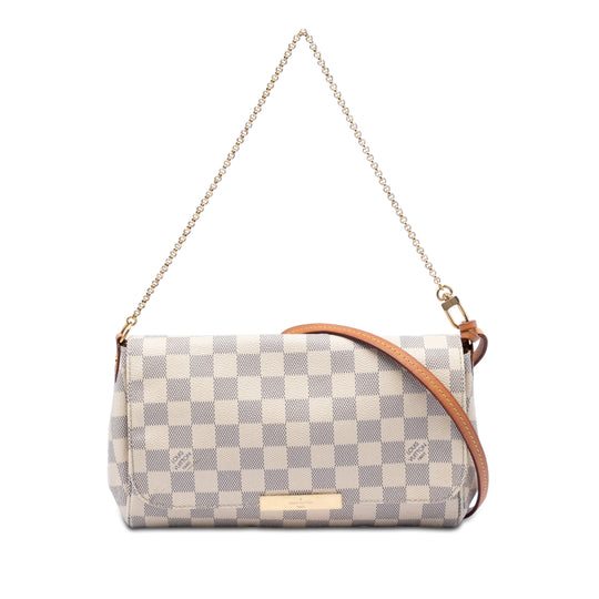 Louis Vuitton Favorite MM Damier Azur Canvas Gold Hardware