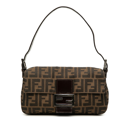 Fendi Zucca Baguette Brown Zucca Canvas Calfskin