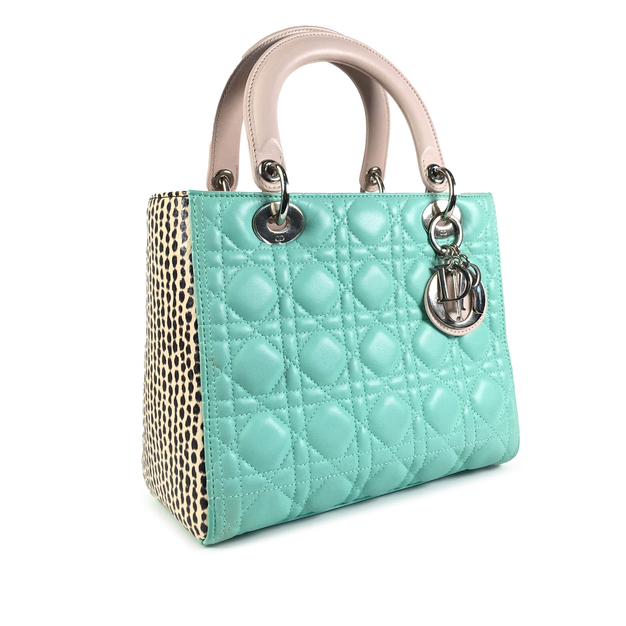 Lady Dior Medium Tricolor Lambskin and Python Cannage