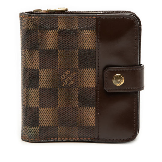 Louis Vuitton Compact Zip Wallet Damier Ebene Canvas