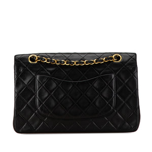 Chanel Classic Double Flap Medium Black Lambskin Gold