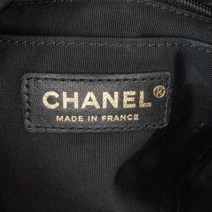 Chanel Top Handle Flap Black Calfskin Gold