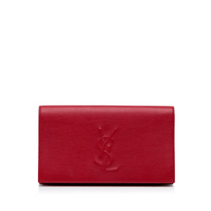 Yves Saint Laurent Belle De Jour Clutch Red Leather