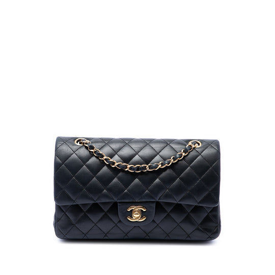 Chanel Classic Double Flap Medium Black Lambskin