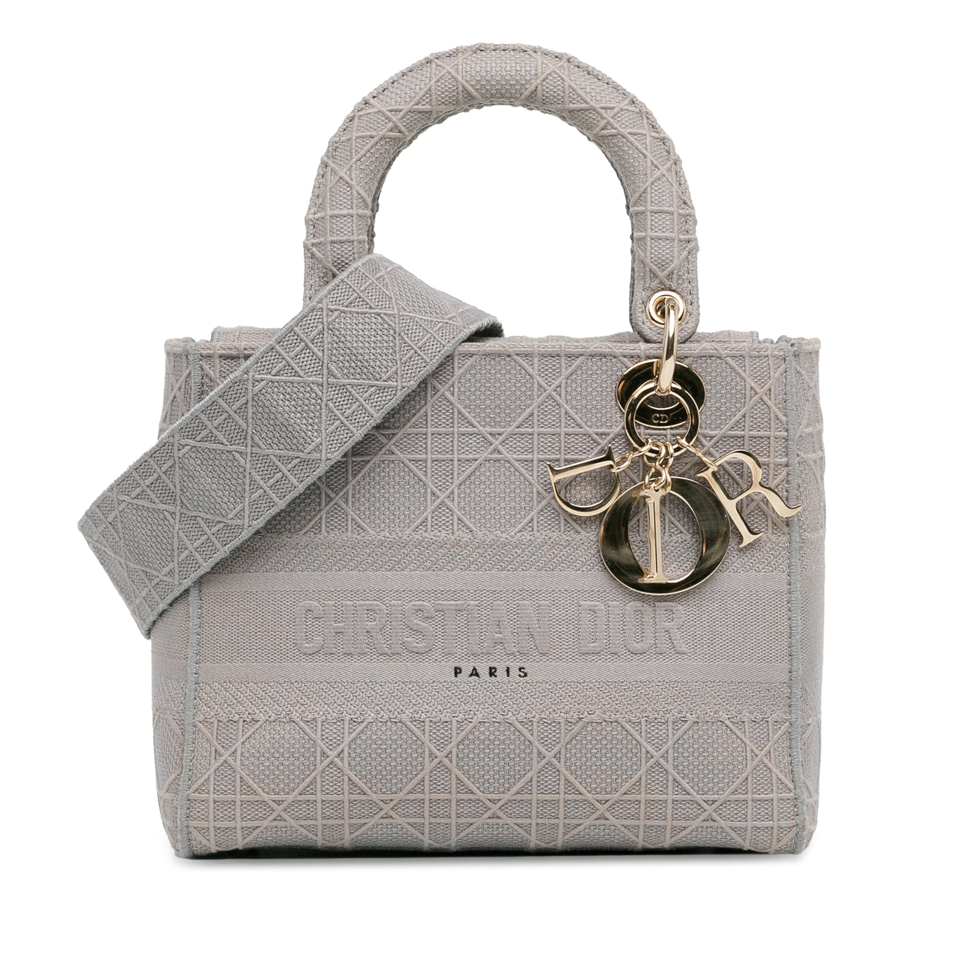 Dior Lady D-Lite Medium Grey Canvas