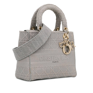 Dior Lady D-Lite Medium Grey Canvas