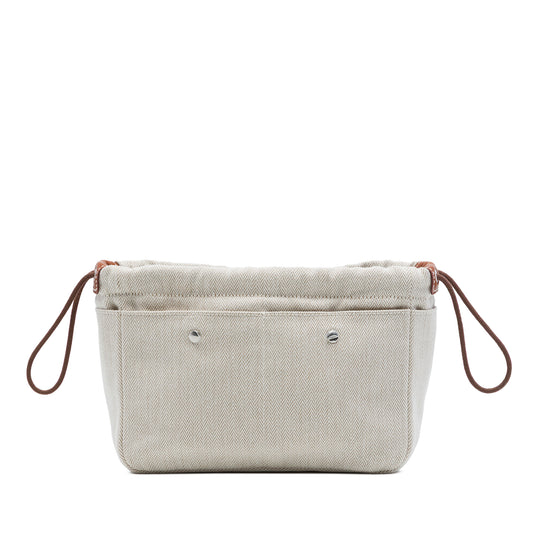 Hermès Fourbi Pouch 20 Brown Canvas Barenia Calfskin