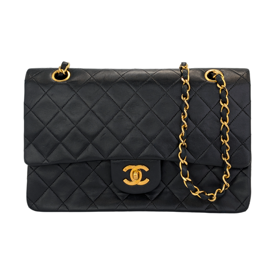 Chanel Classic Double Flap Medium Black Lambskin Gold