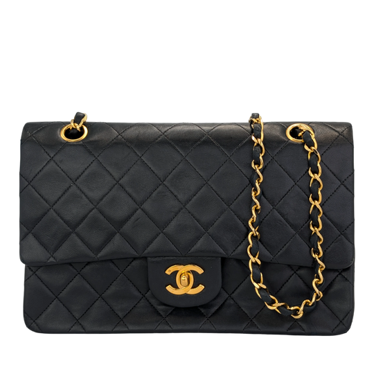 Chanel Classic Double Flap Medium Black Lambskin Gold