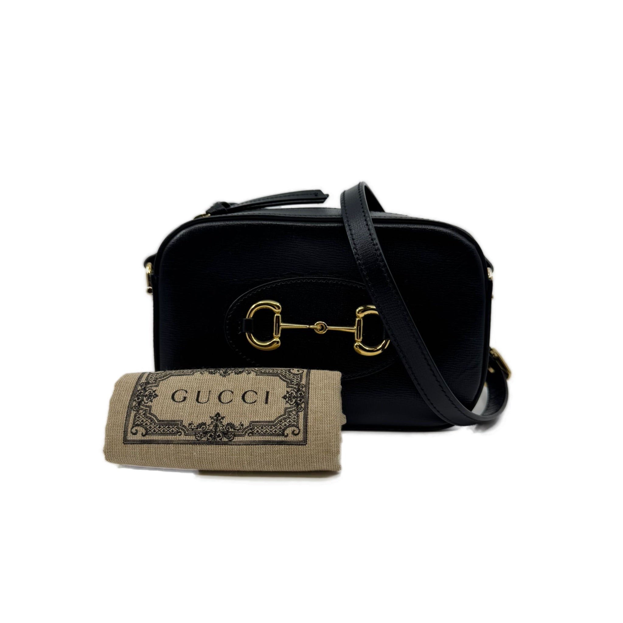 Gucci Horsebit 1955 Shoulder Bag Small Black Leather