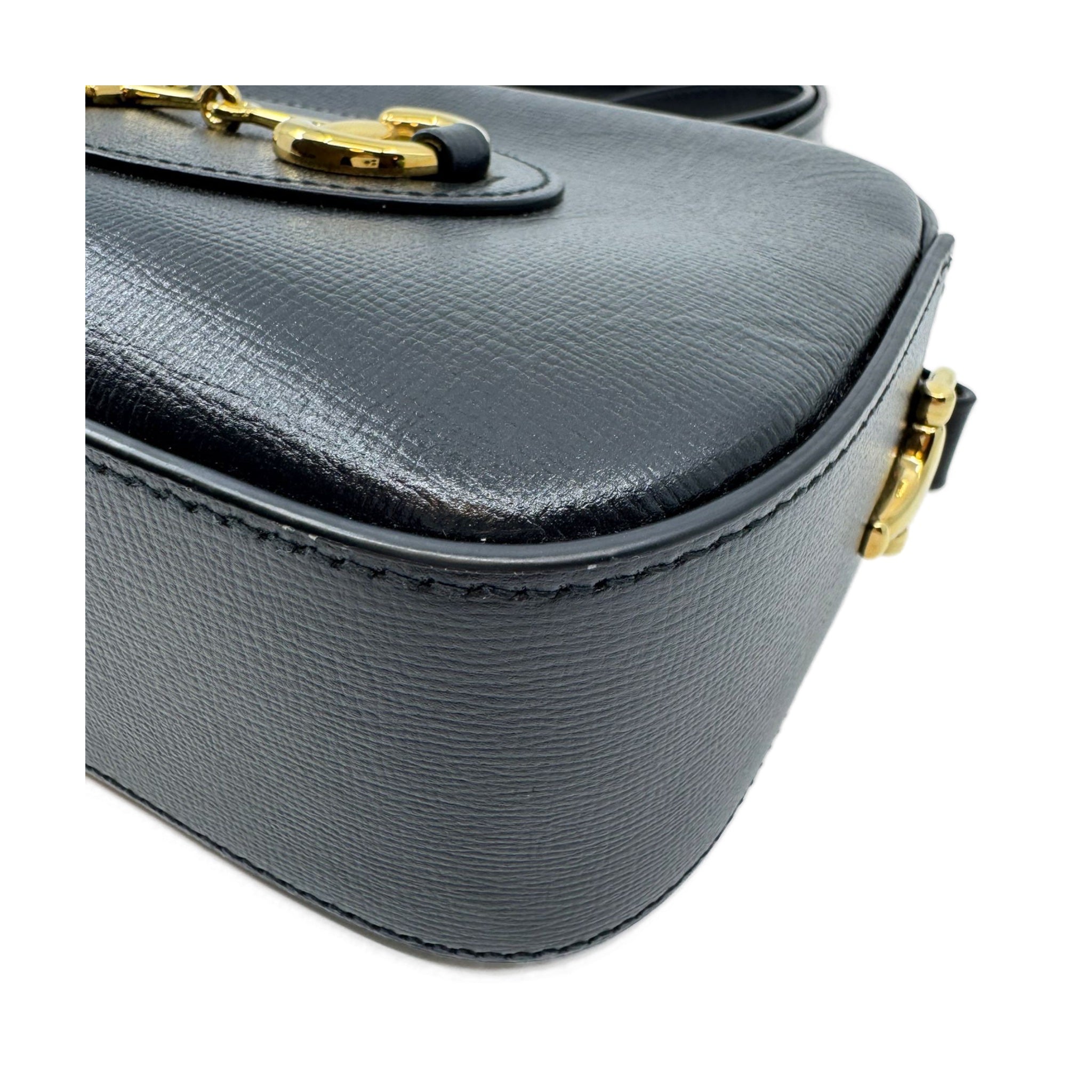 Gucci Horsebit 1955 Shoulder Bag Small Black Leather