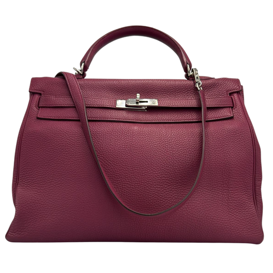 Hermès Kelly 35 Retourne Purple Palladium