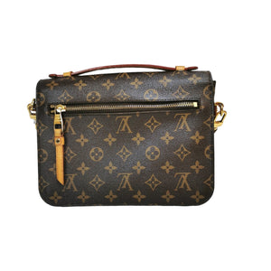 Louis+Vuitton+Pochette+Metis+Shoulder+Bag+MM+Brown+Leather+