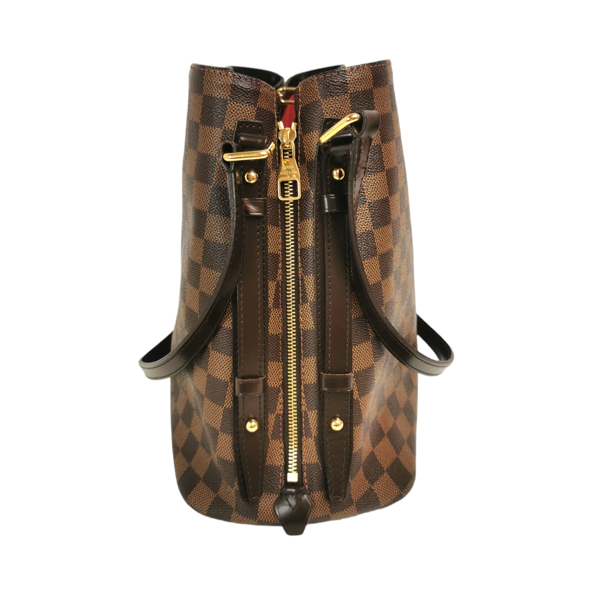 LOUIS VUITTON Damier Ebene Cabas Rivington Shoulder Bag, Monogram,  Expandable Zippered Sides