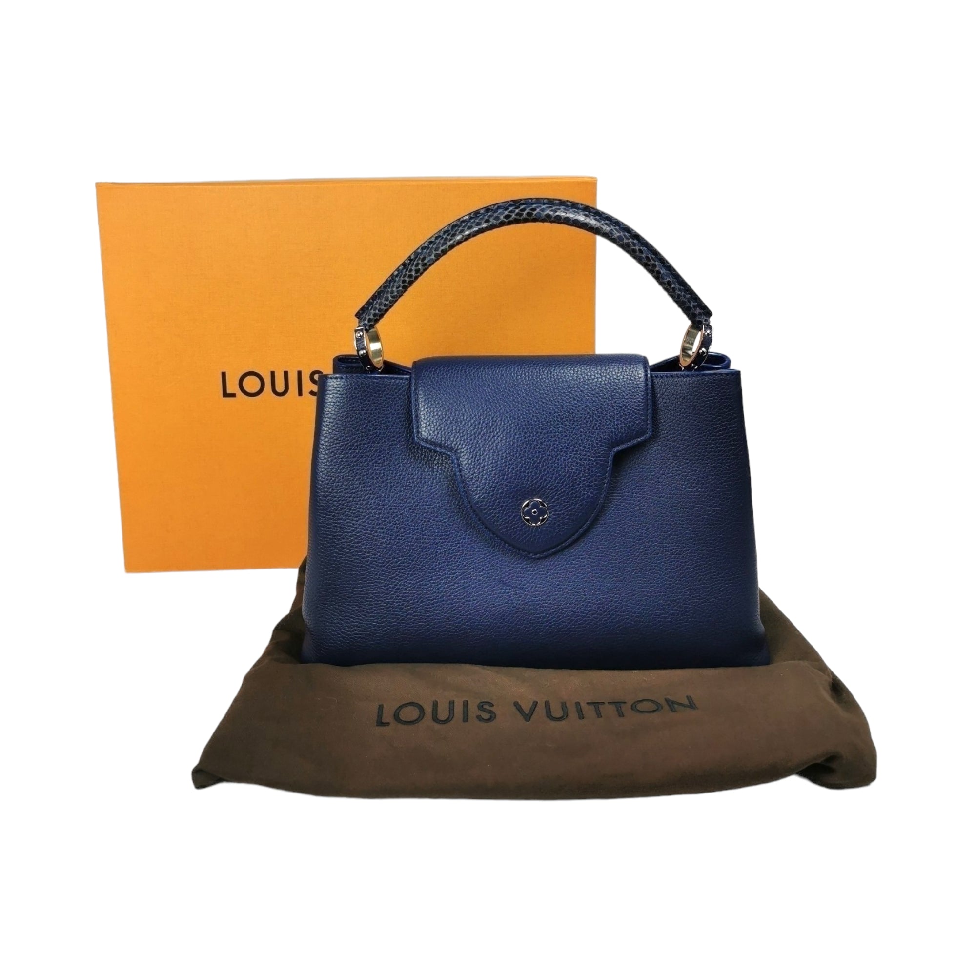Louis Vuitton Capucines mm Exotic Blue Taurillon