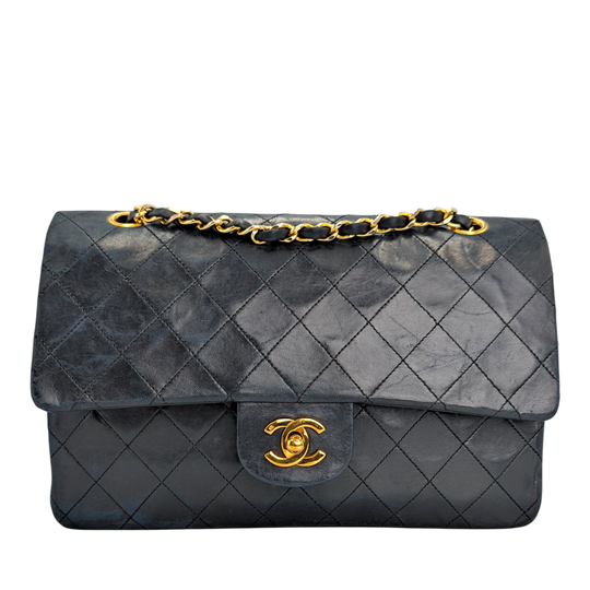 Chanel Classic Double Flap Medium Black Lambskin Gold