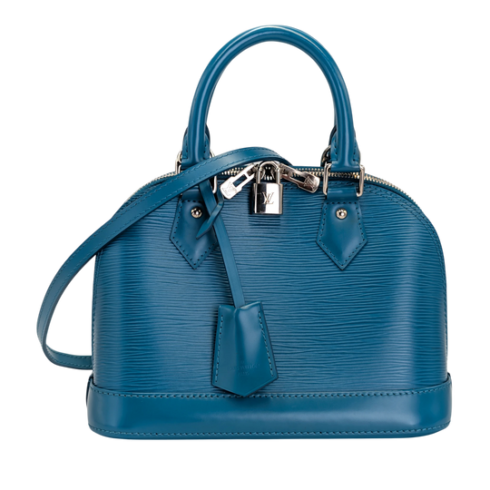 Louis Vuitton Alma BB Cyan Blue Epi Leather