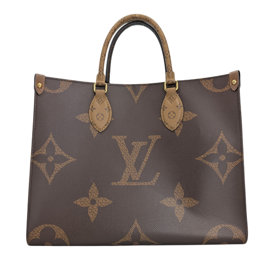 Louis Vuitton OnTheGo MM Monogram Reverse Canvas Gold