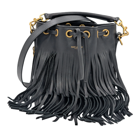 Saint Laurent Emanuelle Fringe Bucket Bag