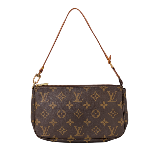 Louis Vuitton Pochette Accessories Short Strap Monogram Canvas
