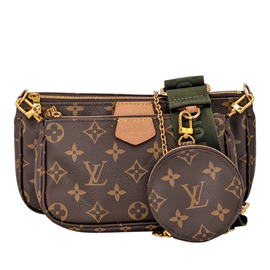 Louis Vuitton Multi Pochette Accessoires Monogram Canvas Khaki Green