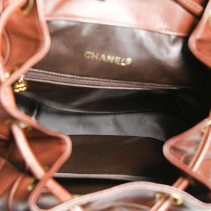 Chanel Duma Backpack Large Brown Lambskin