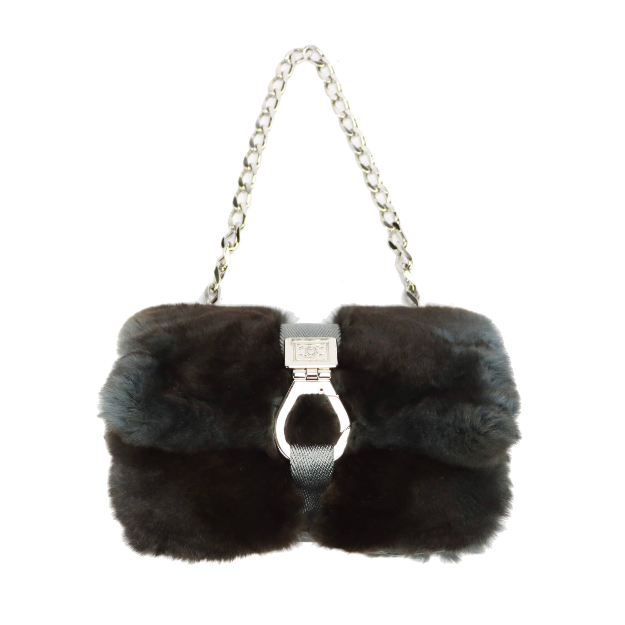 Chanel Grey CC Logo Rabbit Fur Tote bag with Pouch 227ccs211 – Bagriculture