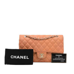Chanel Classic Double Flap Medium Orange Caviar Gold