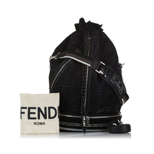 Fendi Mon Tresor Bucket Bag Large Black Zucca Mesh 1,650
