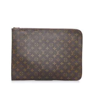 Louis Vuitton - Authenticated Poche Toilette Clutch Bag - Cloth Brown For Woman, Good condition