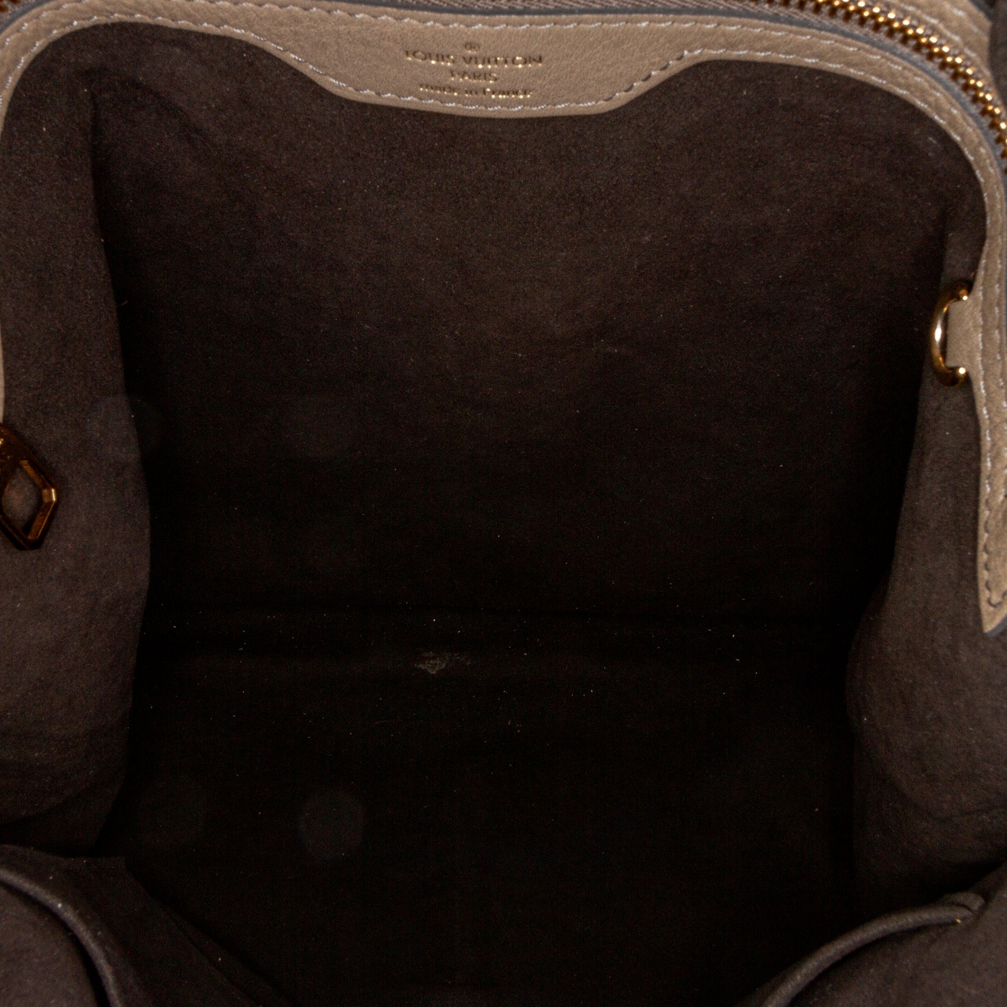 Louis Vuitton Selene Handbag Mahina Leather PM Brown