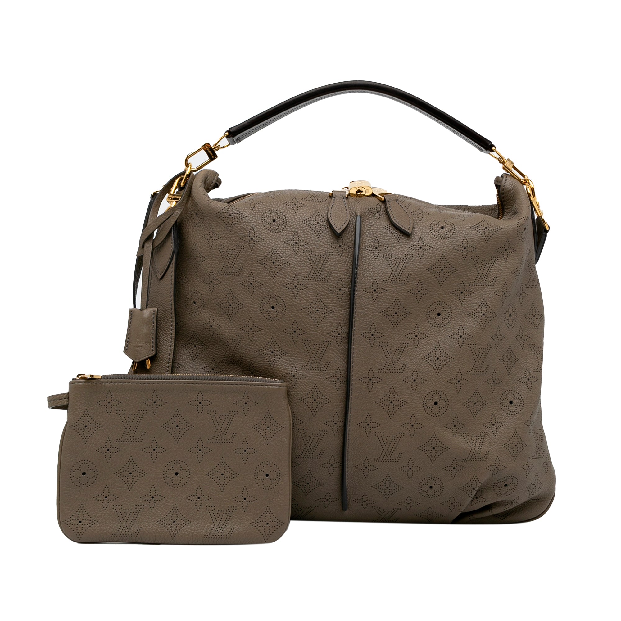 Louis Vuitton Brown Monogram Mahina Leather Selene MM Bag Louis Vuitton