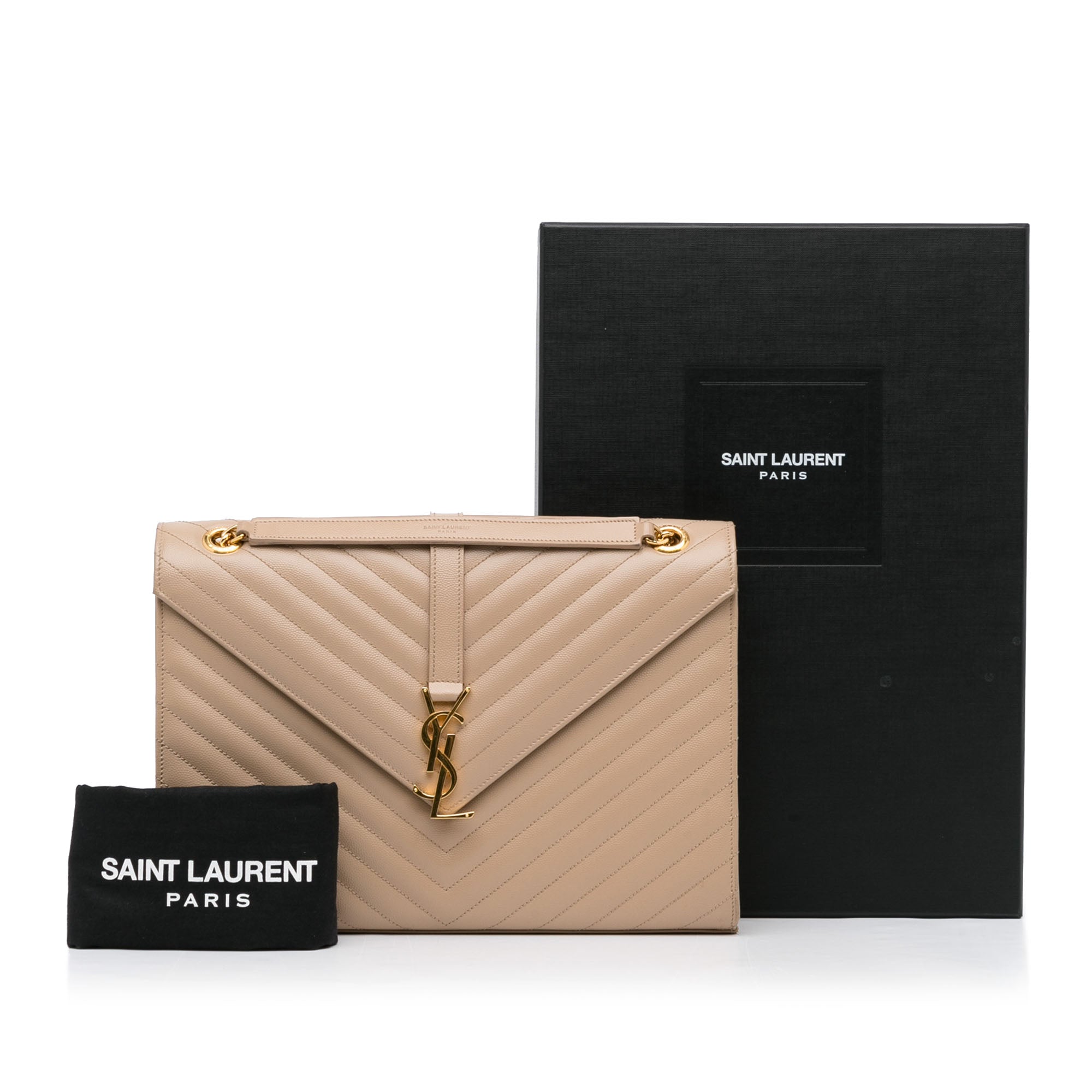 Saint Laurent Large YSL Envelope Shoulder Bag