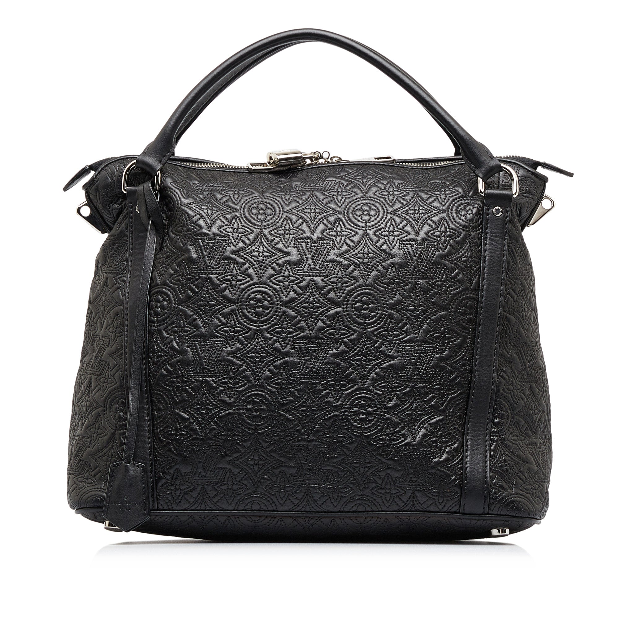black leather embossed louis vuitton