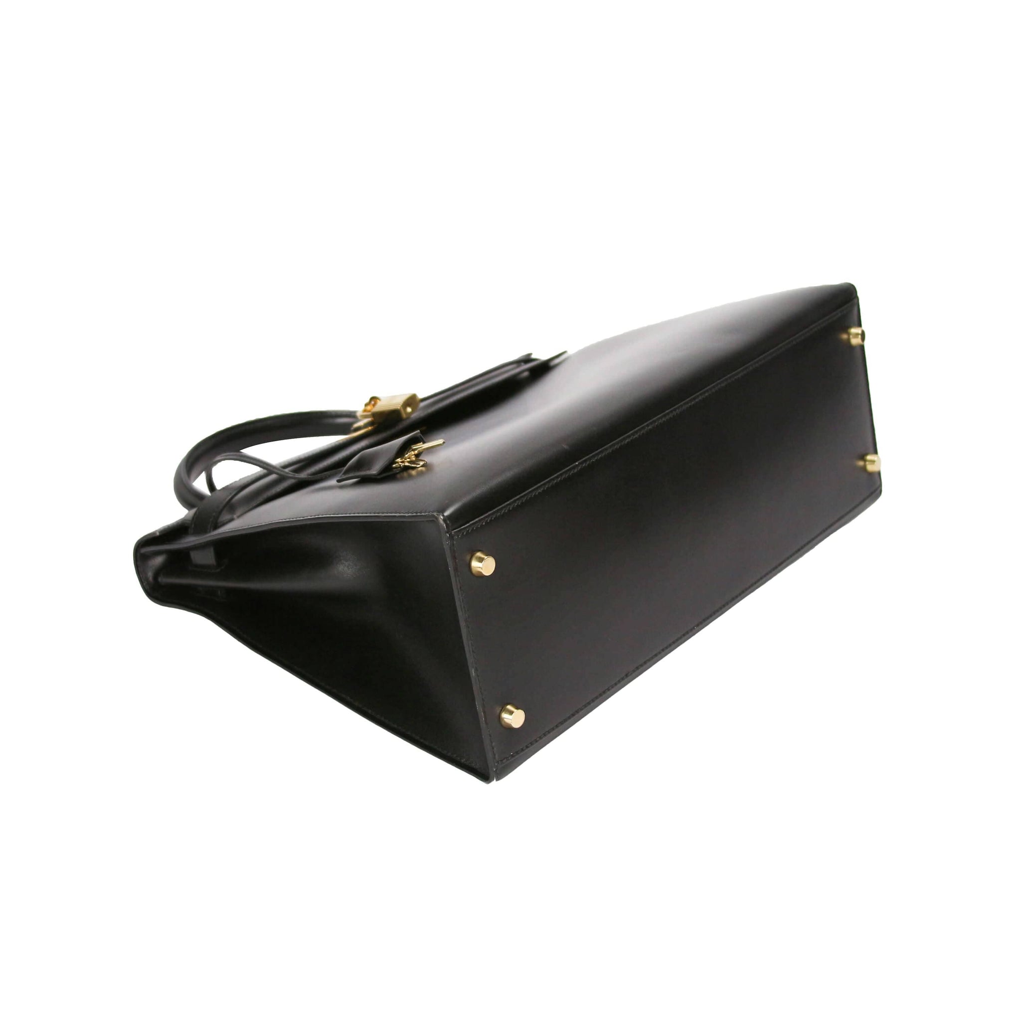 Hermès Kelly 35 Black Boxcalf Gold - Secondhandbags AG