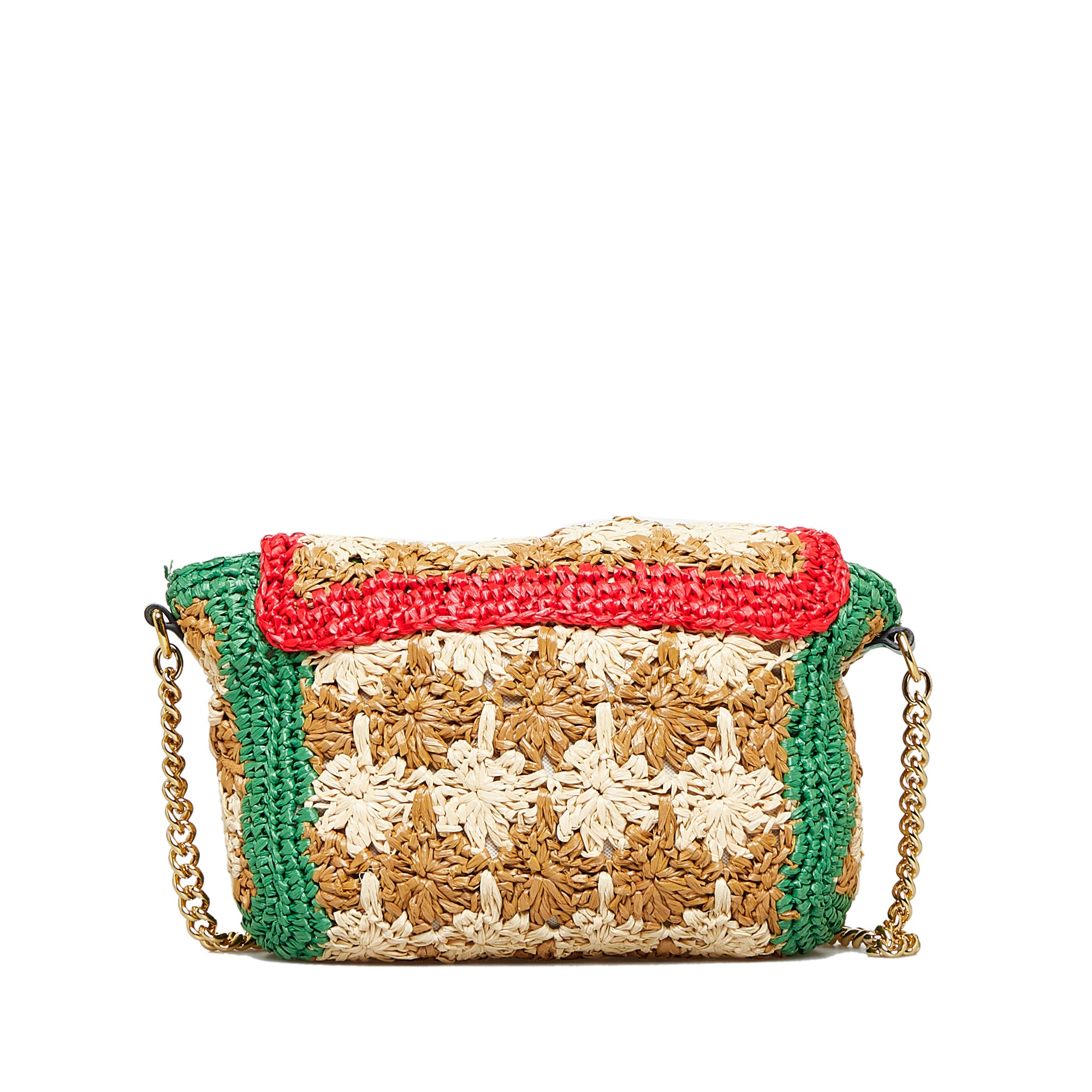 Gucci GG Marmont Small Multicolor Raffia