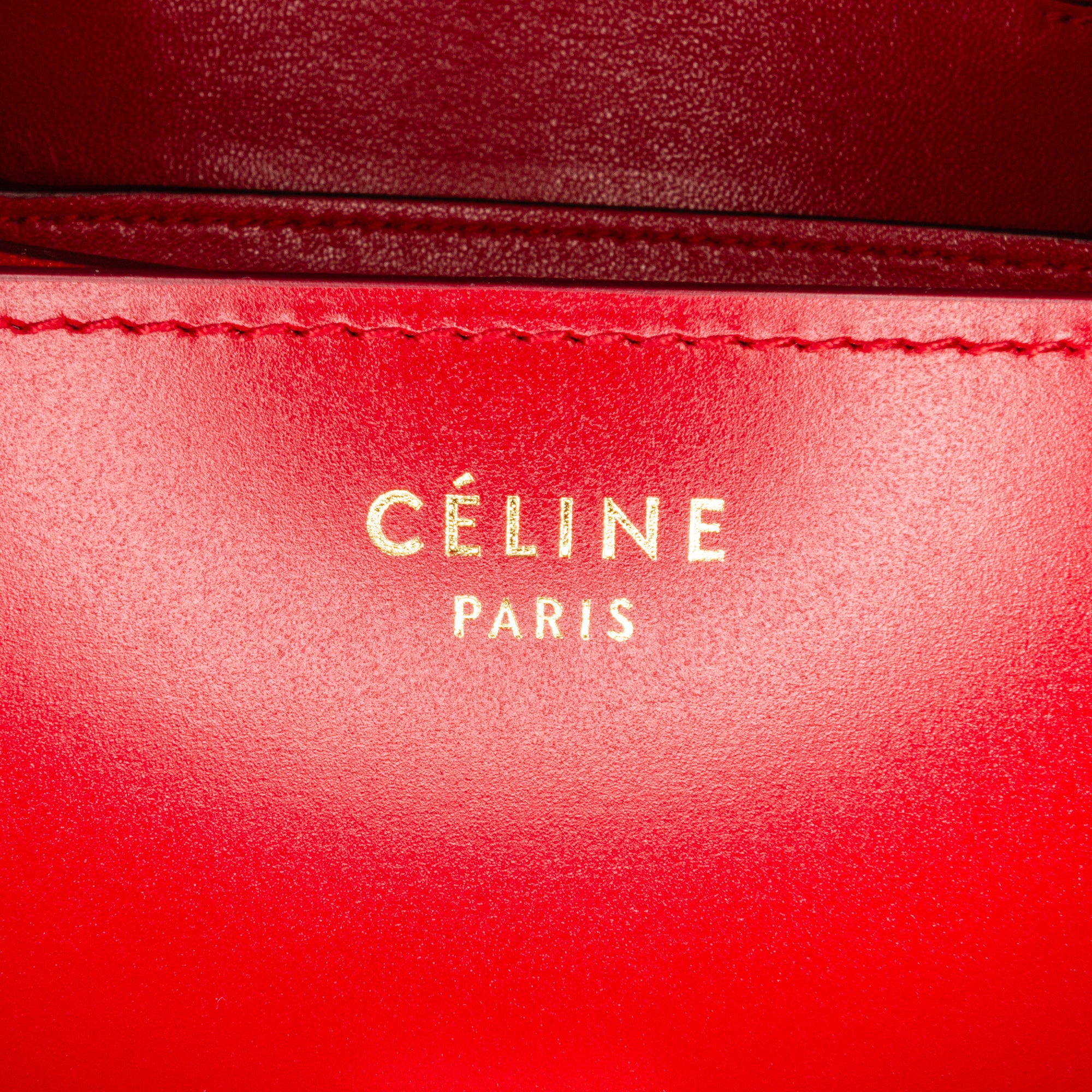 Celine Classic Box Small Red Calfskin