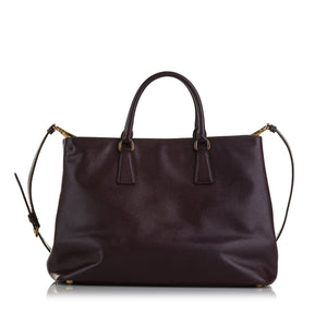 Prada Double Saffiano Leather Tote Bag - Black