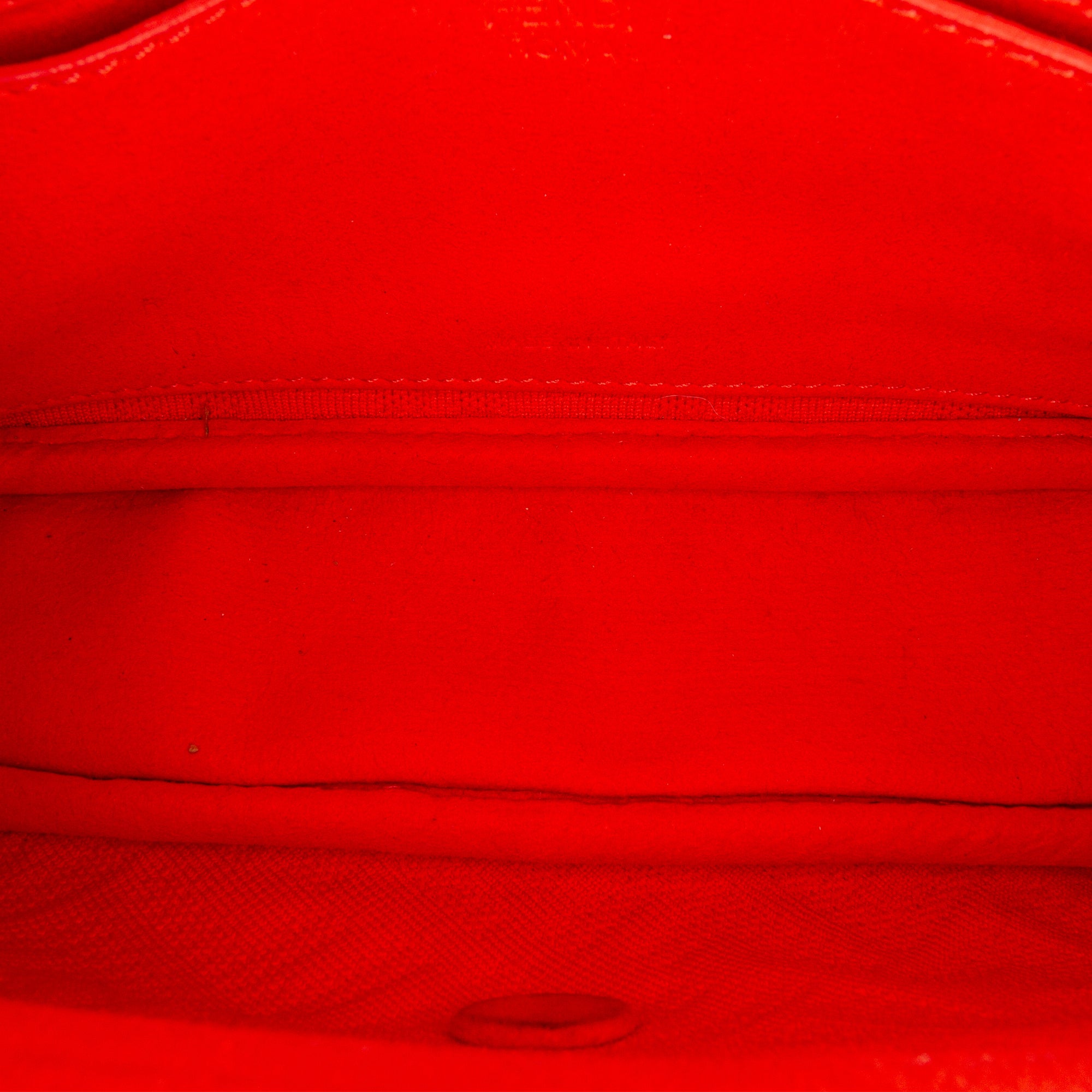 Fendi Chain Baguette Medium Red Nylon Canvas