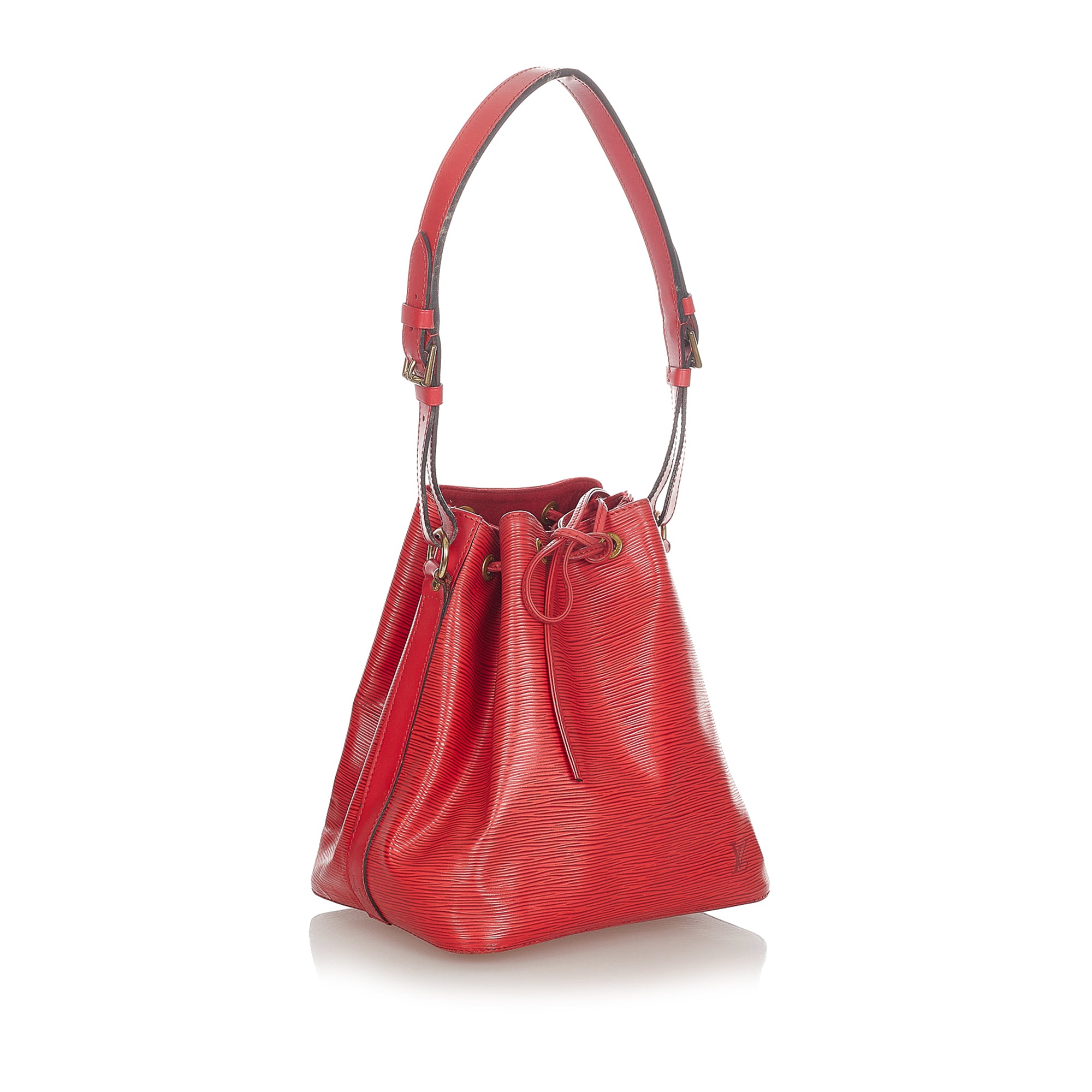 LOUIS VUITTON NOE GM HANDBAG IN TWO-TONE BLACK RED EPI LEATHER