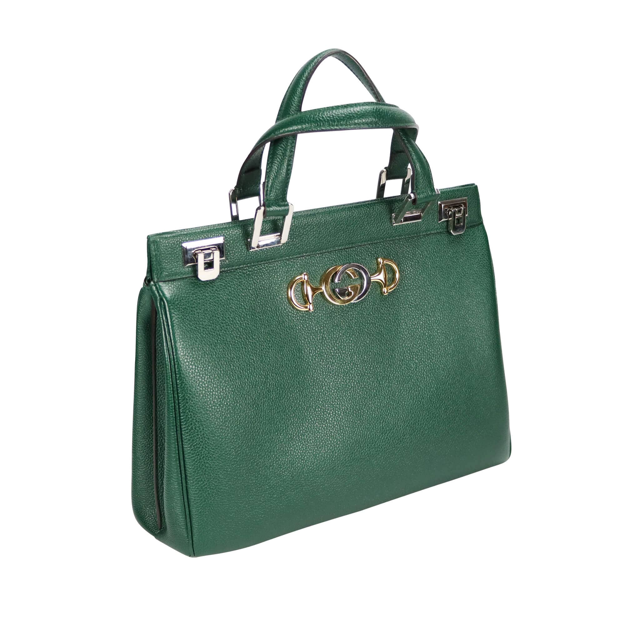 Gucci Green Leather Mini Zumi Flap Bag Gold And Silver Hardware Available  For Immediate Sale At Sotheby's