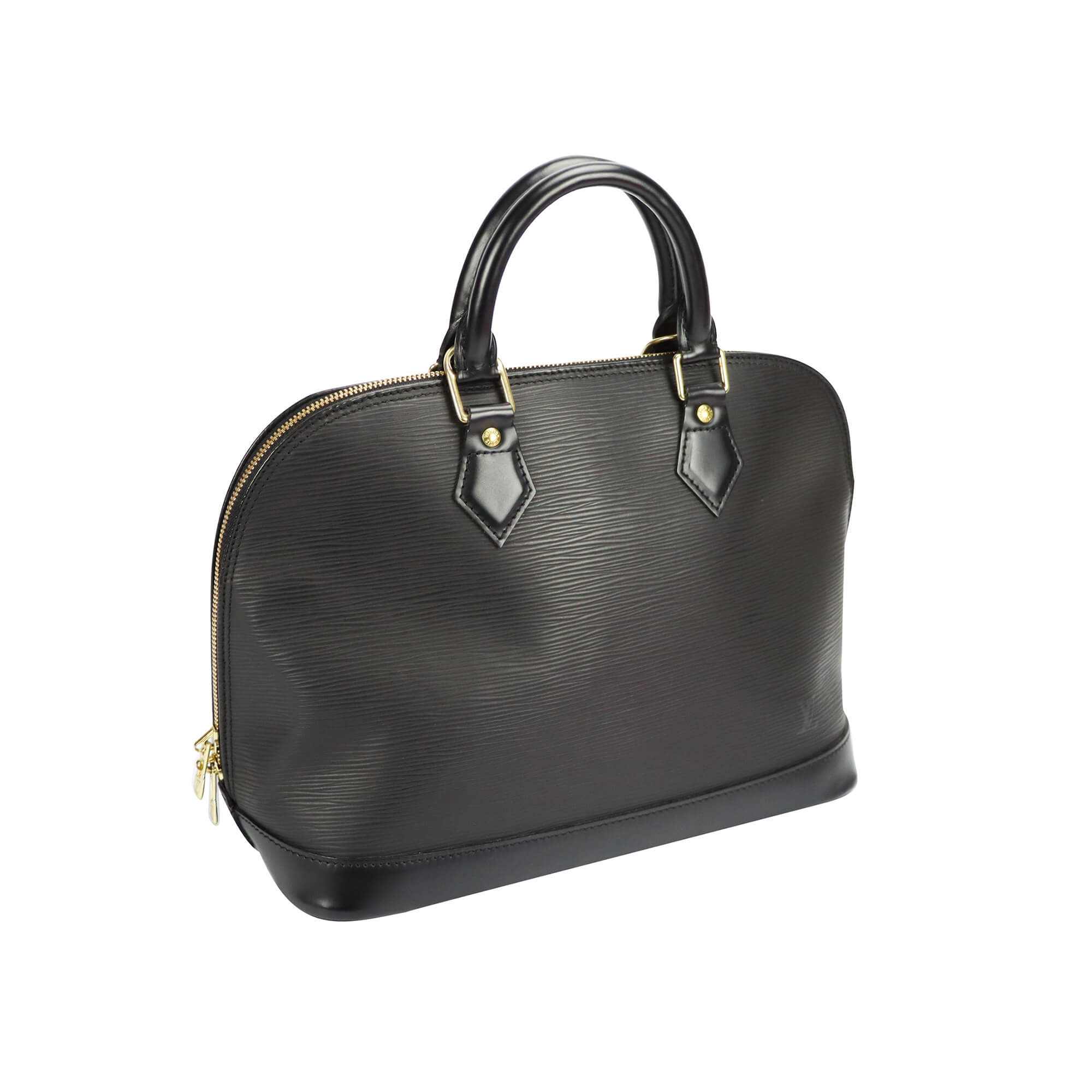 Louis Vuitton Alma PM handbag in black EPI leather