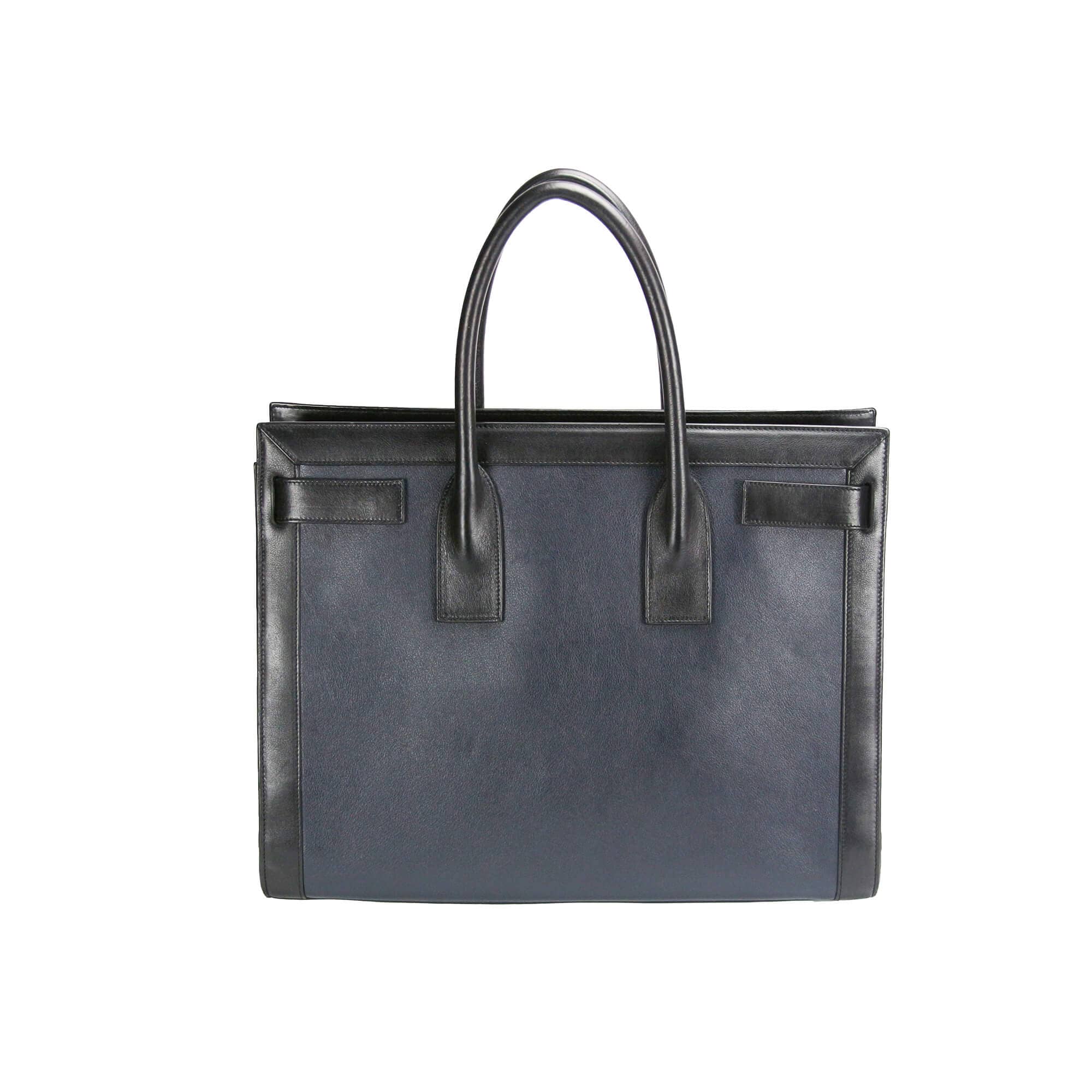 Yves Saint Laurent Sac De Jour Large Black and Blue Leather - Secondhandbags AG