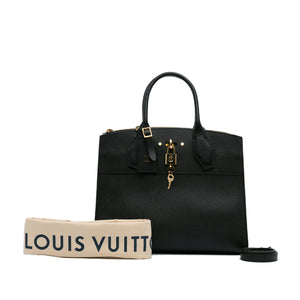 Louis Vuitton City Steamer medium model handbag in black leather