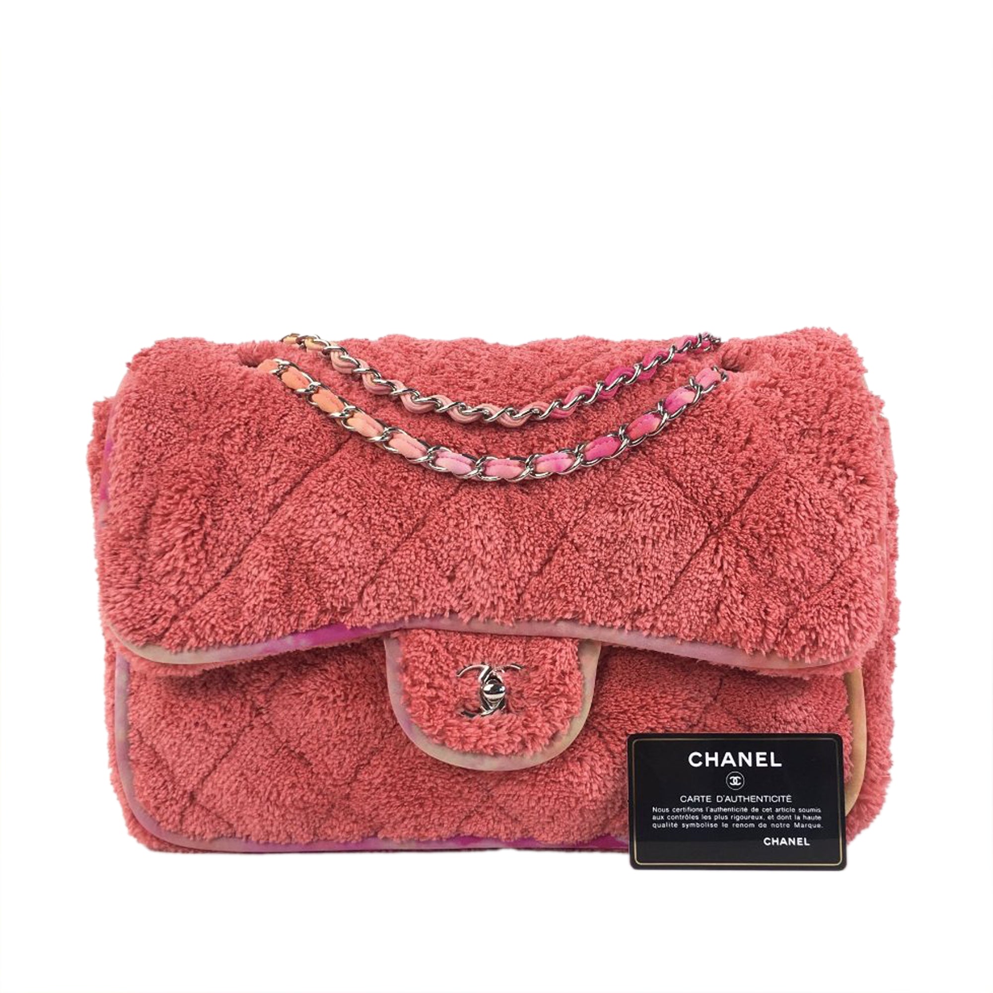 Chanel Coral Terry Flap Bag