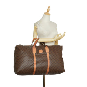 Celine Travel Bag Brown Macadam Canvas