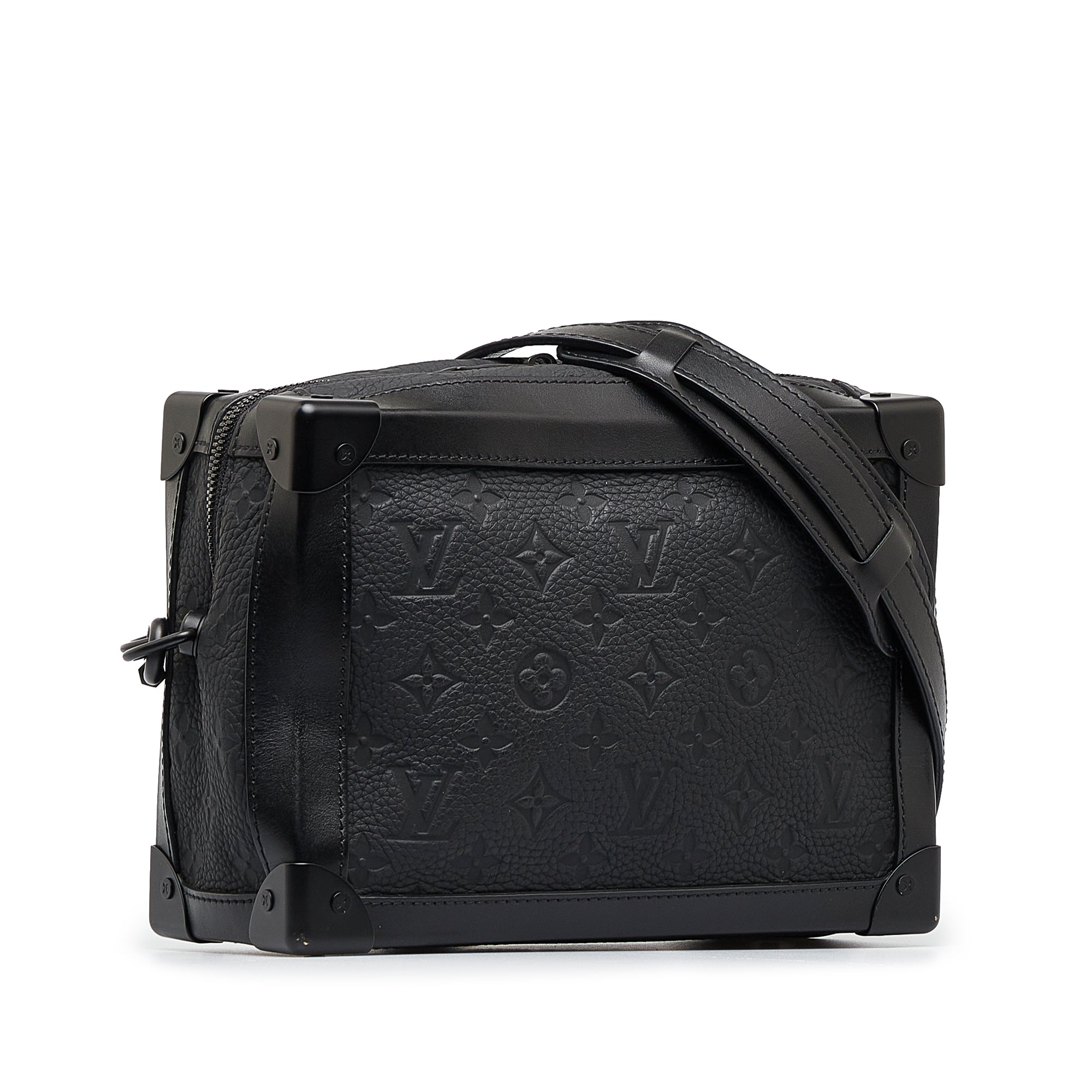Louis Vuitton Soft Trunk Monogram Black in Taurillon Leather with