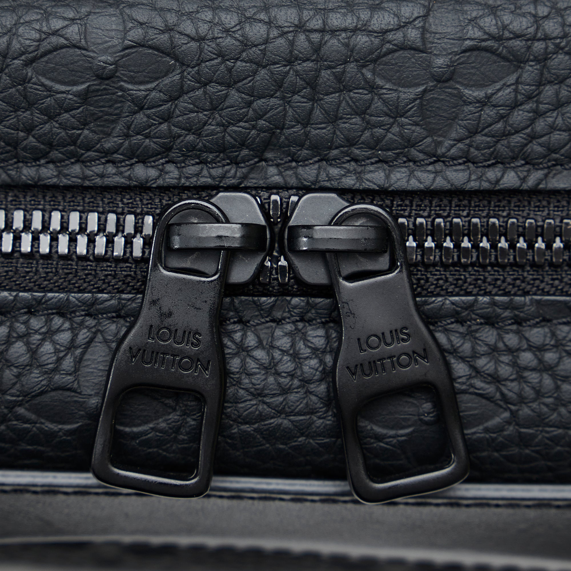 Louis Vuitton Soft Trunk Monogram Embossed Black in Taurillon