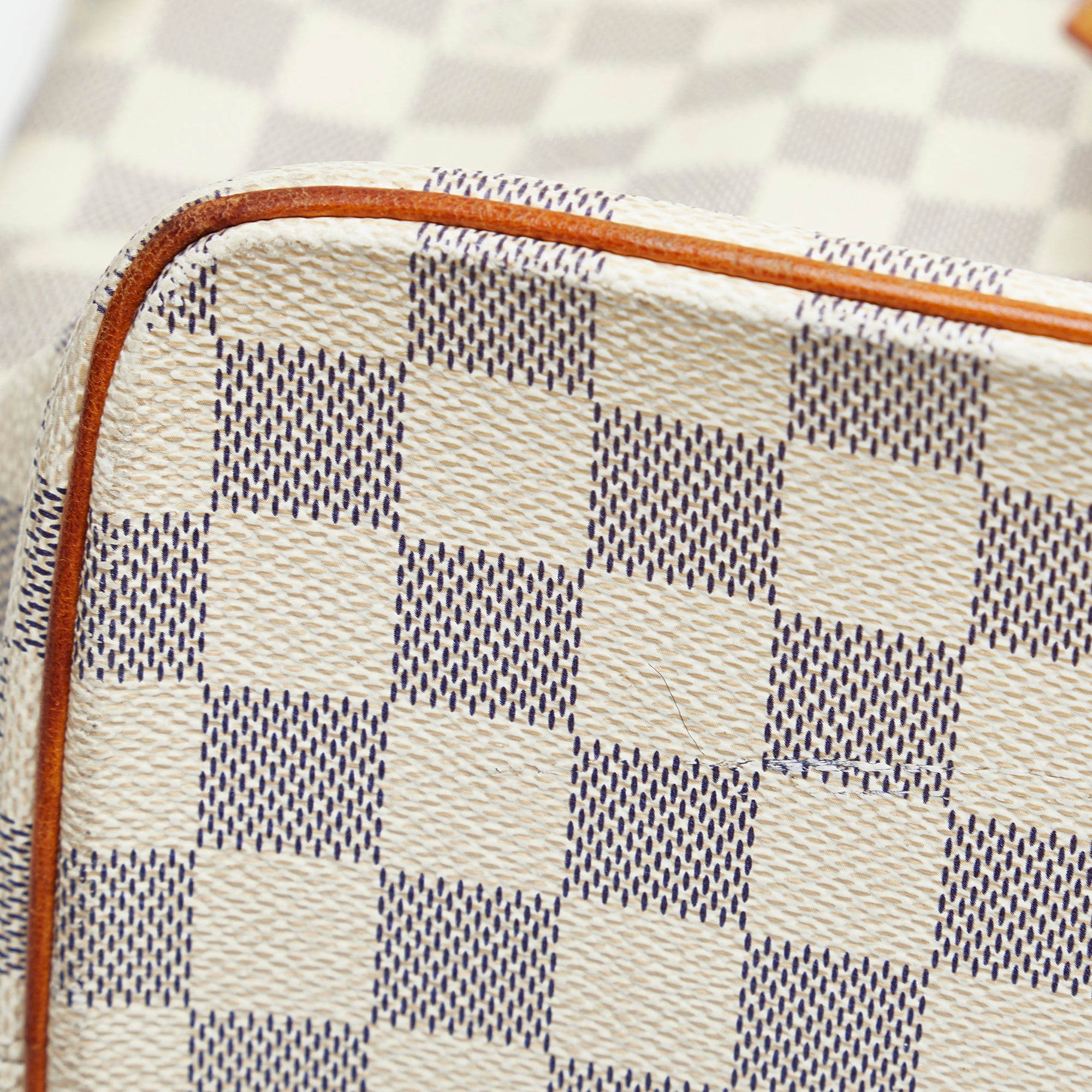 LOUIS VUITTON Saleya MM Damier Azur Tote Bag White